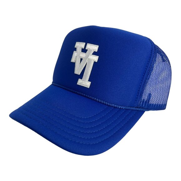 NEW LOS ANGELES DODGERS LA ROYAL BLUE UPSIDE DOWN TRUCKER HAT MESH ADULT SIZE - Picture 2 of 3